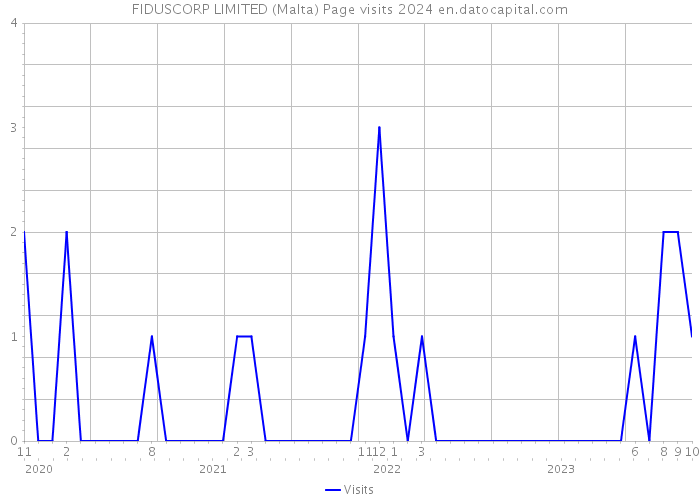 FIDUSCORP LIMITED (Malta) Page visits 2024 