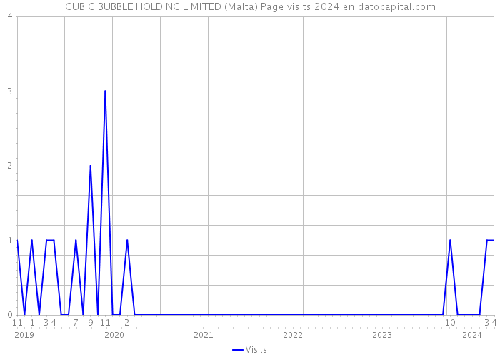 CUBIC BUBBLE HOLDING LIMITED (Malta) Page visits 2024 