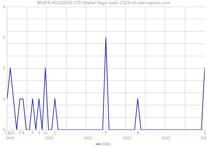 BRAFA HOLDINGS LTD (Malta) Page visits 2024 