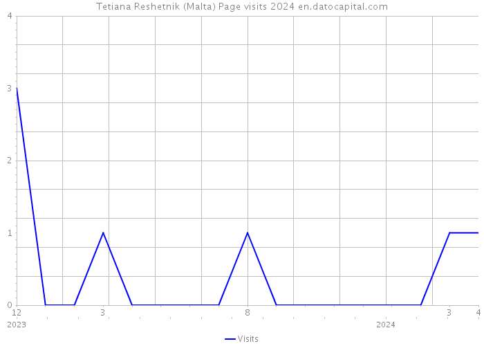 Tetiana Reshetnik (Malta) Page visits 2024 