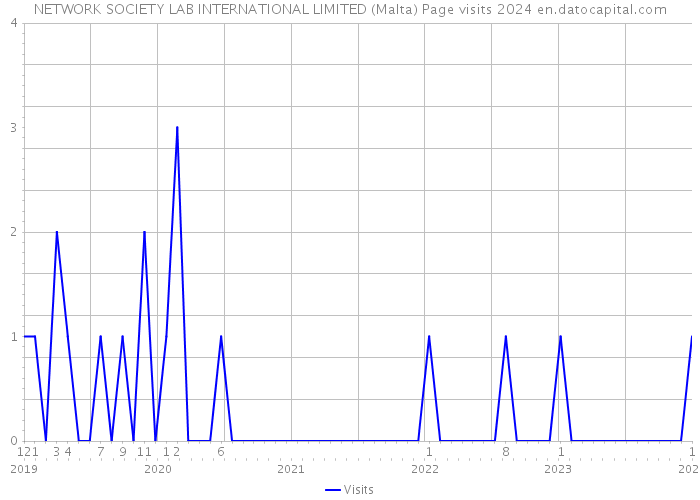 NETWORK SOCIETY LAB INTERNATIONAL LIMITED (Malta) Page visits 2024 