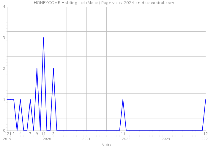 HONEYCOMB Holding Ltd (Malta) Page visits 2024 