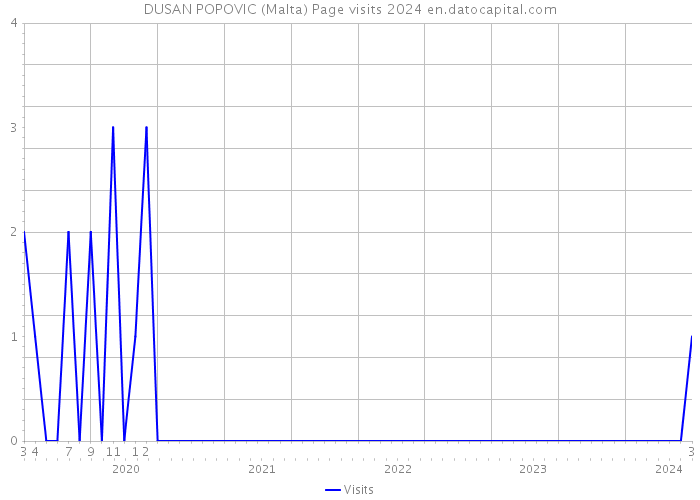 DUSAN POPOVIC (Malta) Page visits 2024 