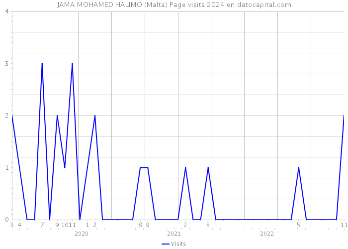JAMA MOHAMED HALIMO (Malta) Page visits 2024 