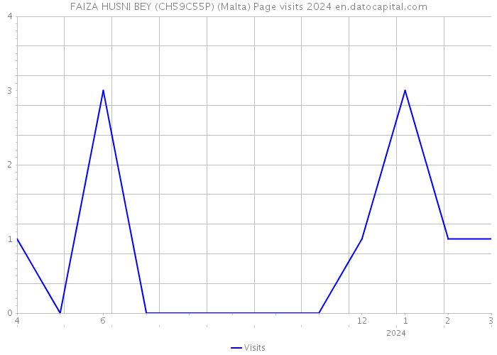 FAIZA HUSNI BEY (CH59C55P) (Malta) Page visits 2024 