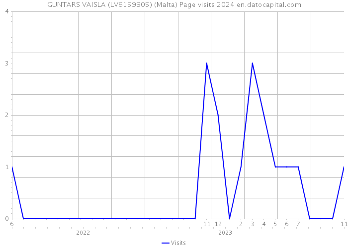 GUNTARS VAISLA (LV6159905) (Malta) Page visits 2024 