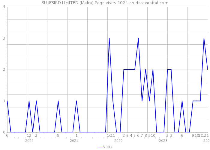 BLUEBIRD LIMITED (Malta) Page visits 2024 
