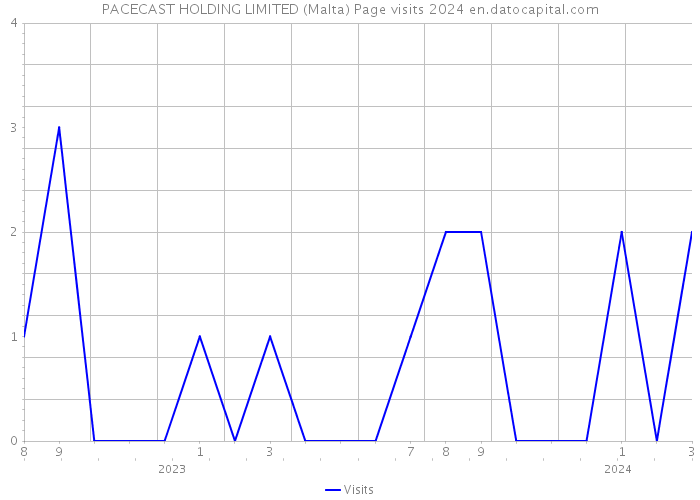 PACECAST HOLDING LIMITED (Malta) Page visits 2024 