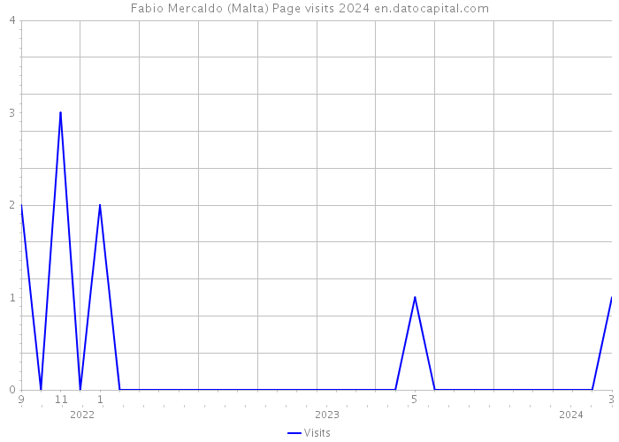 Fabio Mercaldo (Malta) Page visits 2024 