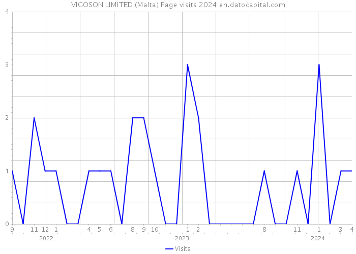 VIGOSON LIMITED (Malta) Page visits 2024 