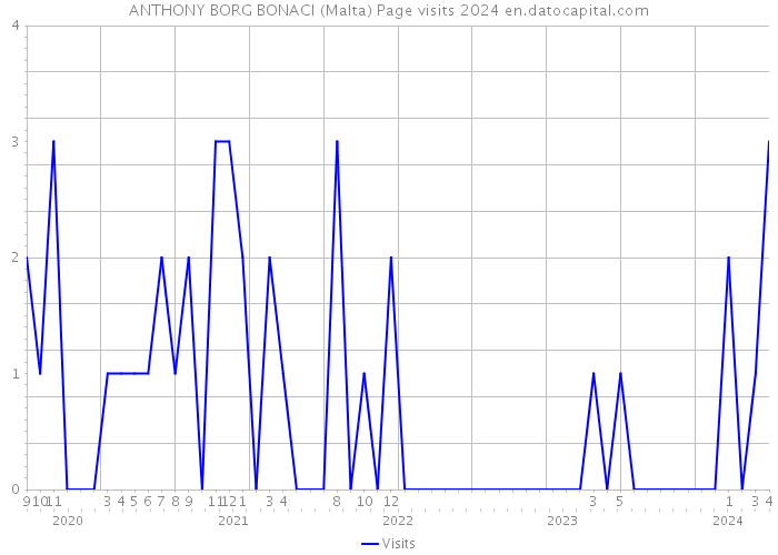 ANTHONY BORG BONACI (Malta) Page visits 2024 