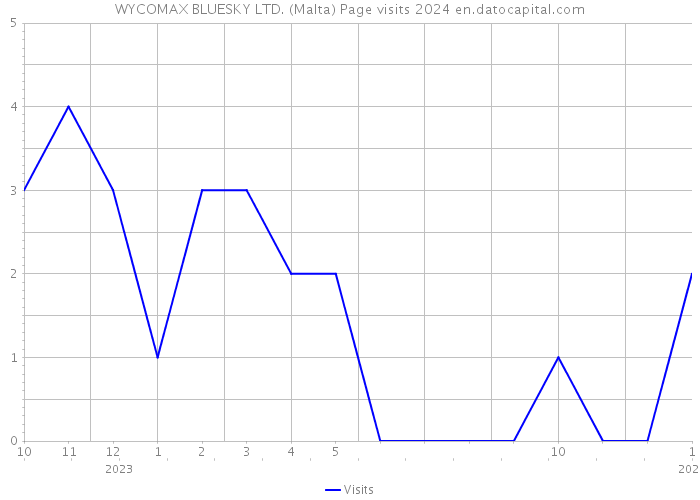 WYCOMAX BLUESKY LTD. (Malta) Page visits 2024 