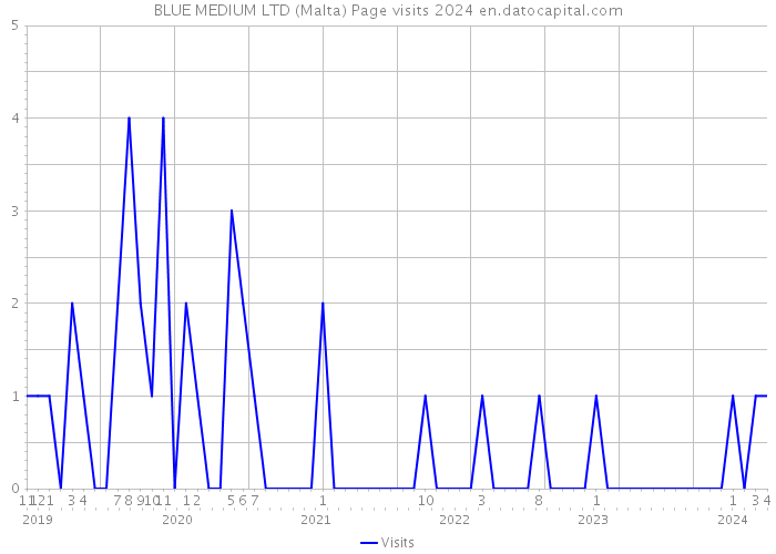 BLUE MEDIUM LTD (Malta) Page visits 2024 