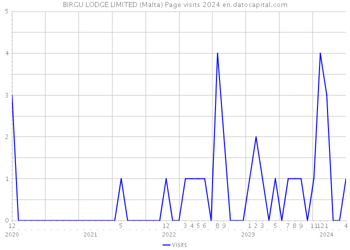 BIRGU LODGE LIMITED (Malta) Page visits 2024 