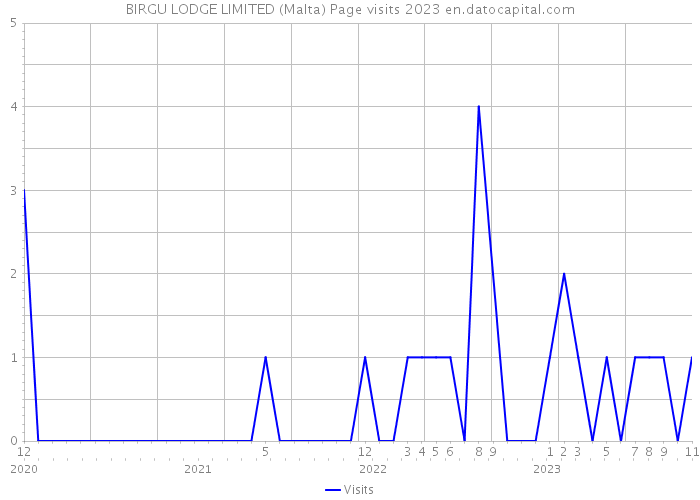 BIRGU LODGE LIMITED (Malta) Page visits 2023 
