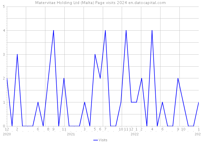 Matervitae Holding Ltd (Malta) Page visits 2024 