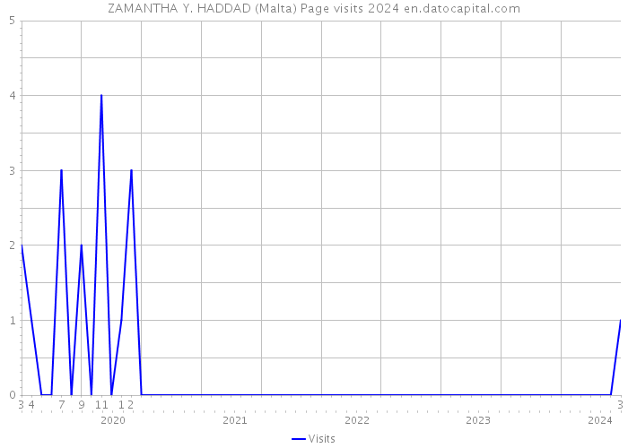 ZAMANTHA Y. HADDAD (Malta) Page visits 2024 