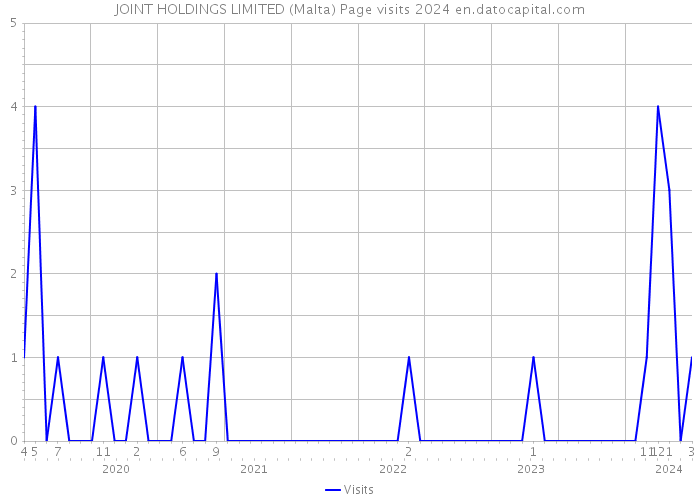 JOINT HOLDINGS LIMITED (Malta) Page visits 2024 
