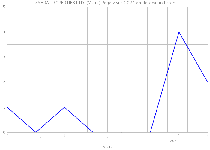 ZAHRA PROPERTIES LTD. (Malta) Page visits 2024 