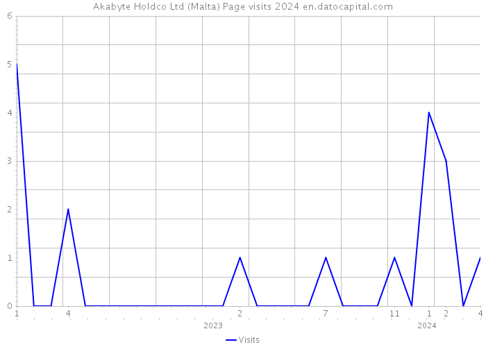Akabyte Holdco Ltd (Malta) Page visits 2024 