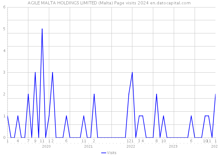 AGILE MALTA HOLDINGS LIMITED (Malta) Page visits 2024 