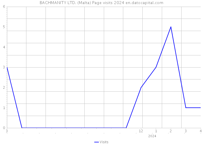 BACHMANITY LTD. (Malta) Page visits 2024 