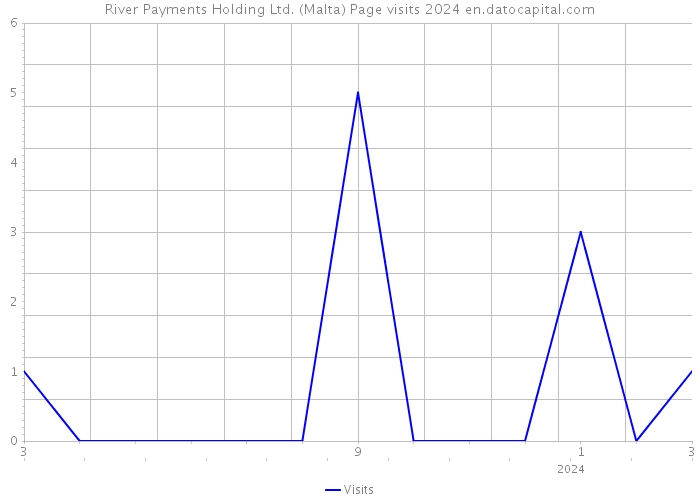 River Payments Holding Ltd. (Malta) Page visits 2024 