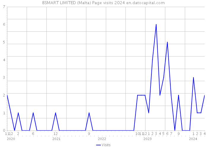 BSMART LIMITED (Malta) Page visits 2024 