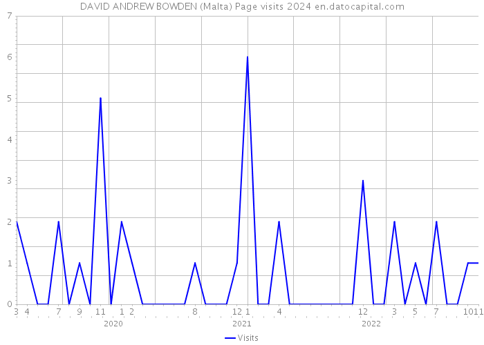DAVID ANDREW BOWDEN (Malta) Page visits 2024 