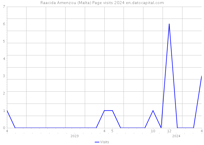 Raacida Amenzou (Malta) Page visits 2024 