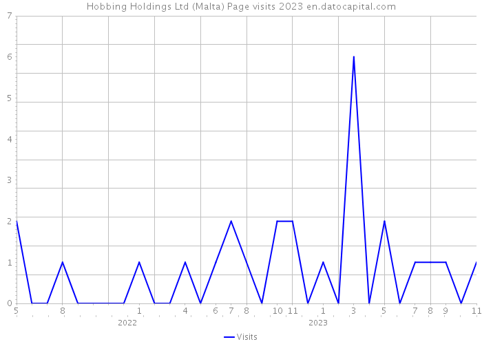 Hobbing Holdings Ltd (Malta) Page visits 2023 