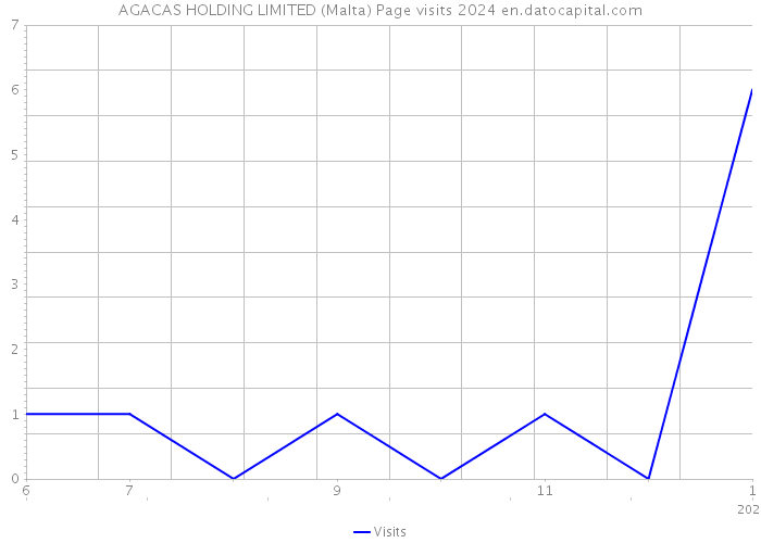 AGACAS HOLDING LIMITED (Malta) Page visits 2024 