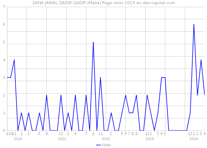 ZANA JAMAL QADIR QADIR (Malta) Page visits 2024 
